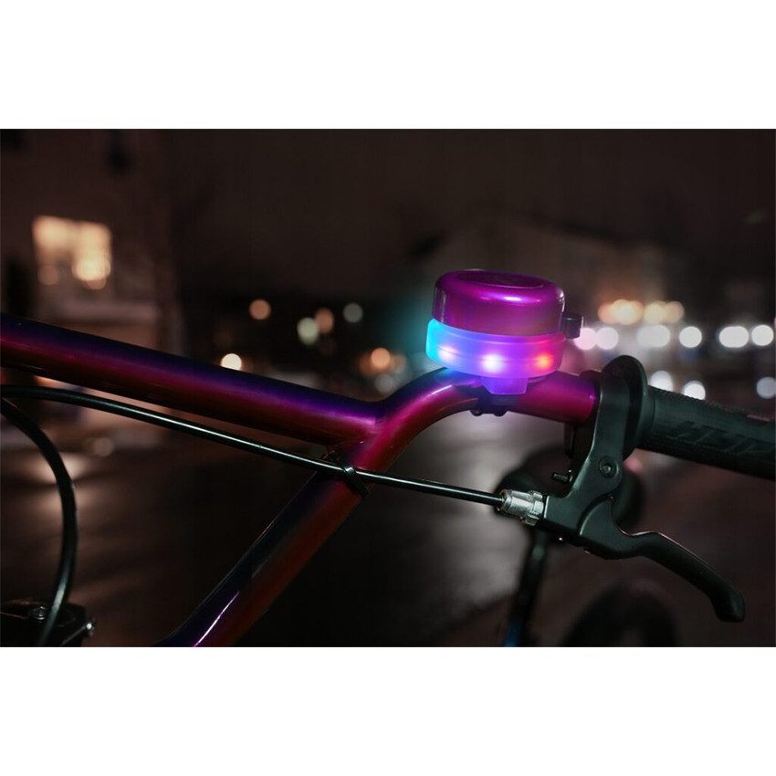 Sonnette de vélo lumineuse BellBrightz Rose 