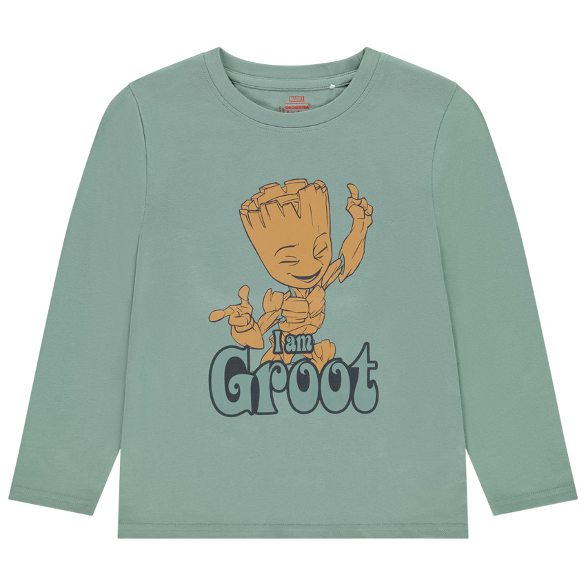 T-shirt manches longues print Groot Marvel pour garçon 