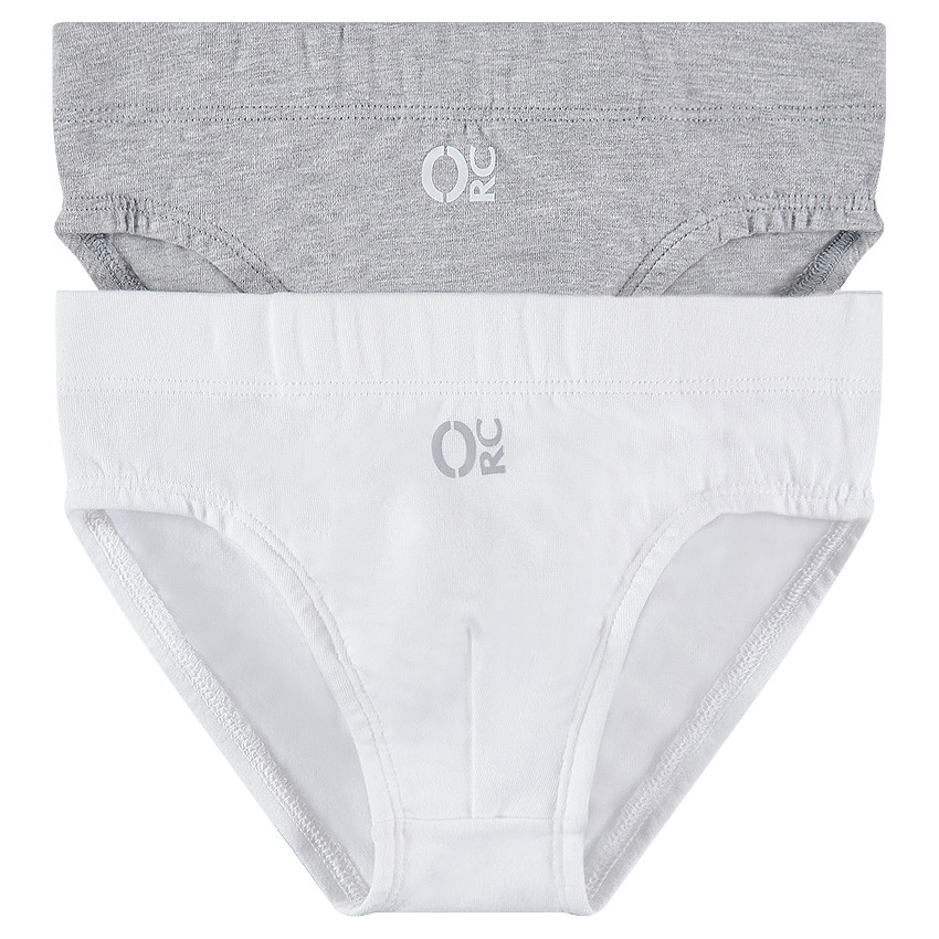 Lot de 2 slips en coton unis 