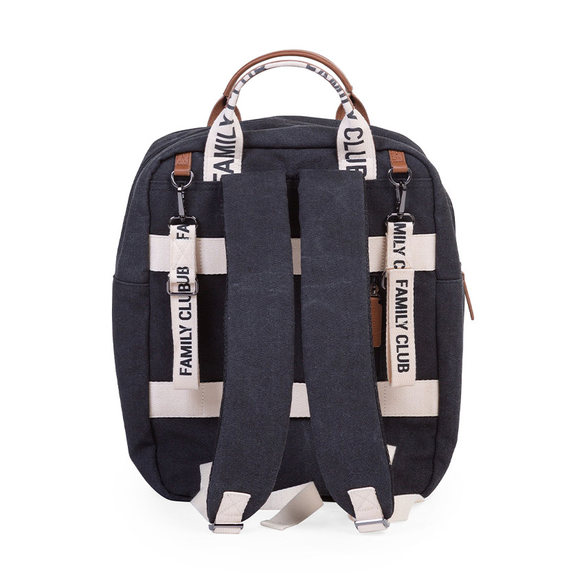 Sac à dos signature + pochette + matelas à langer Family Club noir 