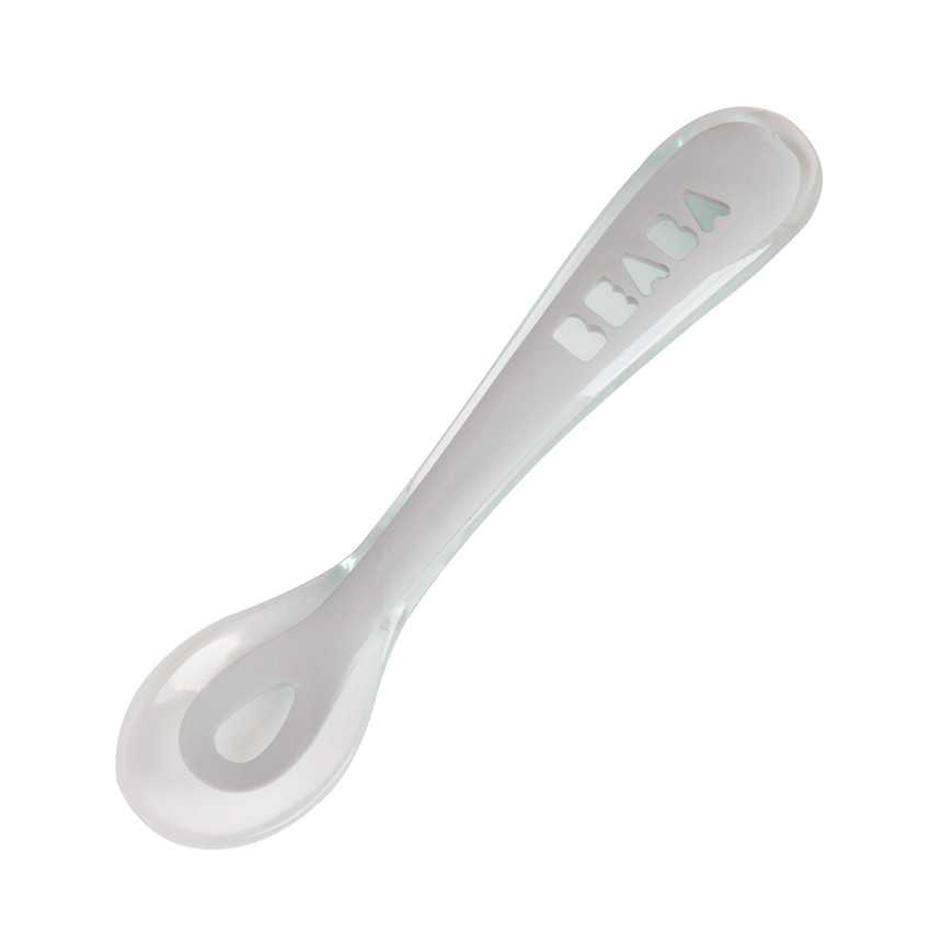Cuillère 2ème âge en silicone - Gris 