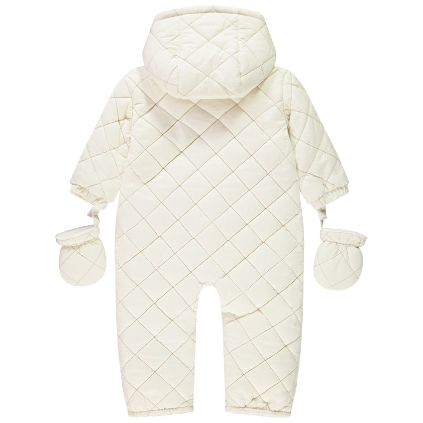 Combi-pilote matelassée à carreaux pour bébé avec finitions différentes selon l'âge 