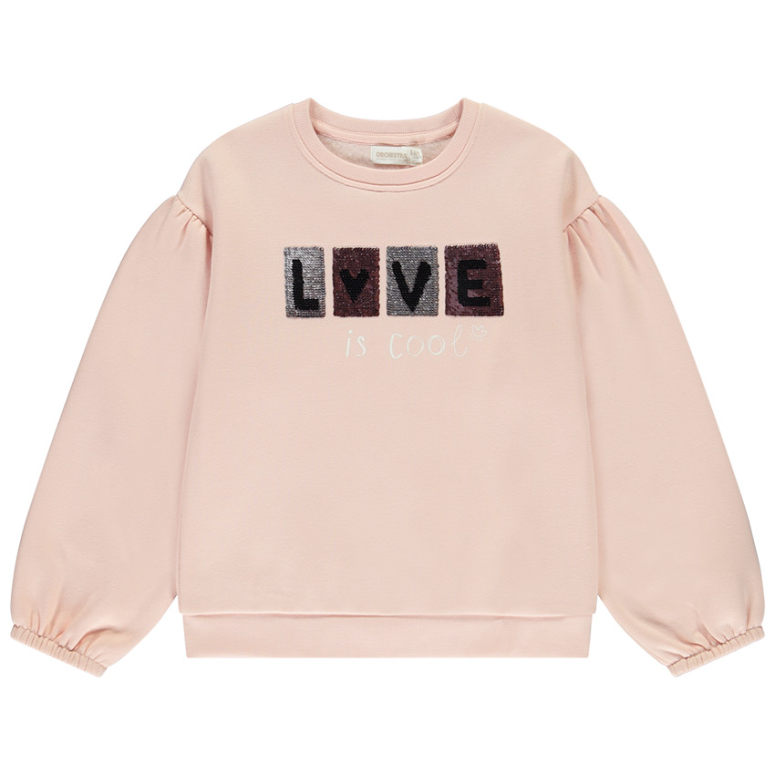 Sweat met pofmouwen en magische pailletten voor meisjes 
