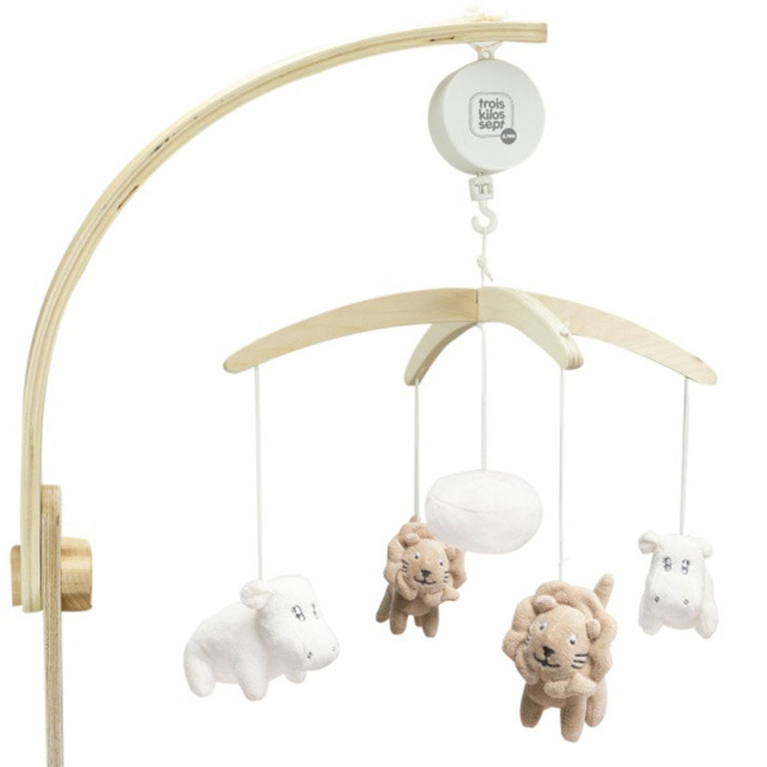 Muziekmobiel in hout Tam Tam - TROIS KILOS SEPT - Zand 