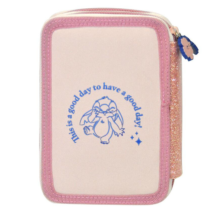 Trousse scolaire à 3 compartiments Stitch 