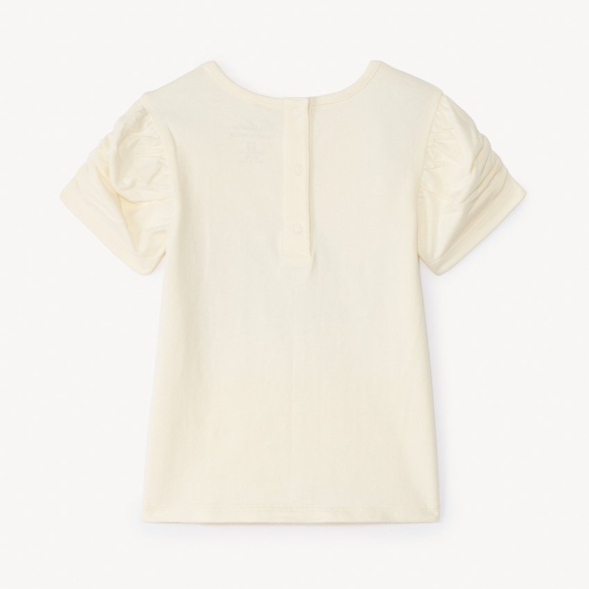 T-shirt met korte mouwen met vlinderprint voor meisje. 