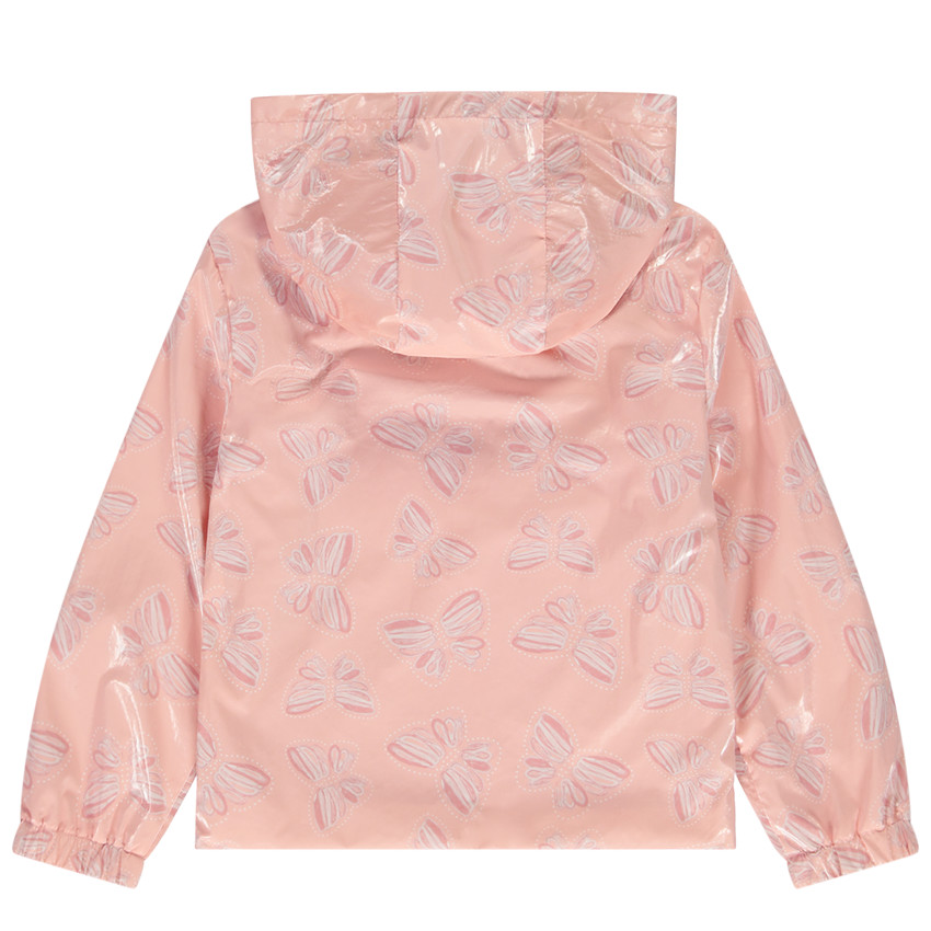 Coupe-vent imprimé papillons et doublé pour fille 