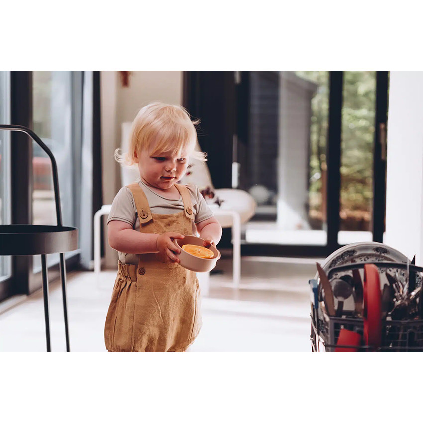 Set de 2 bols Tiny Bioplastique – Beige/Moka 