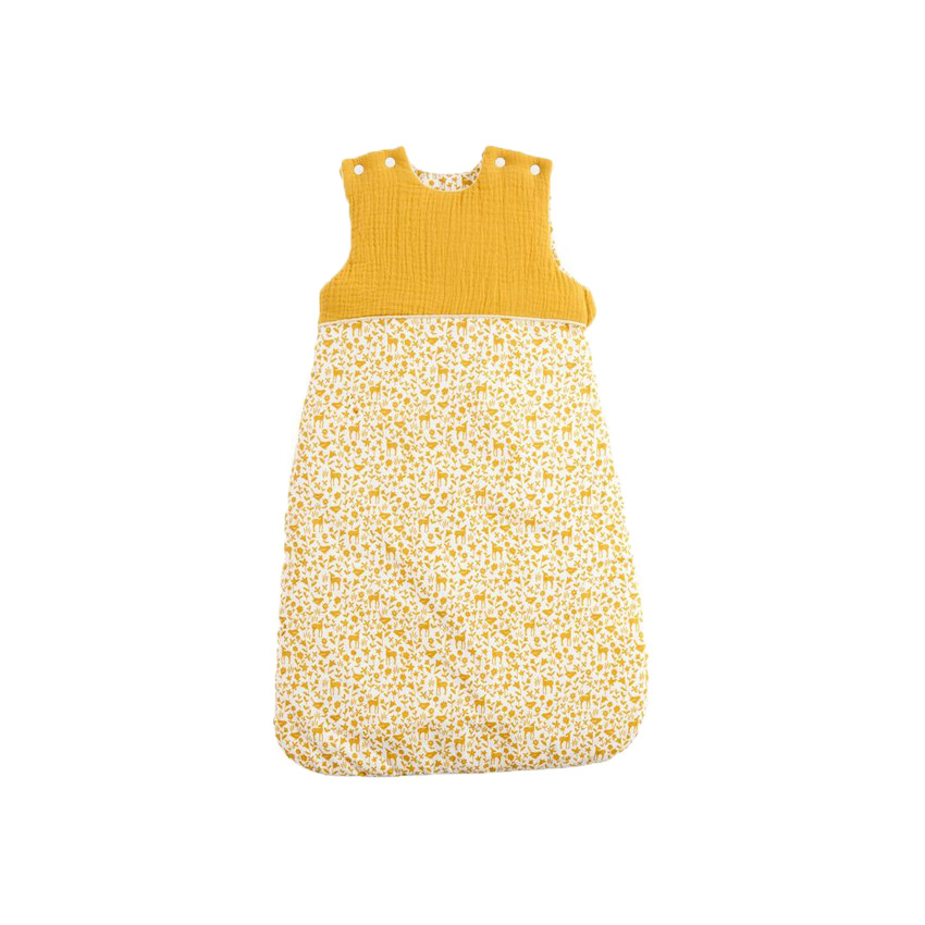 Gigoteuse sans manches ouatinée 0-6M Promenons-nous - Jaune topaze 