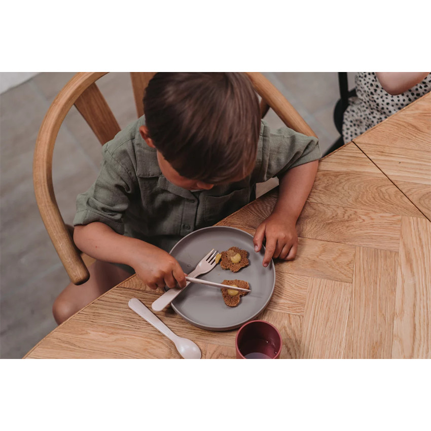 Set de 2 assiettes Tiny Bioplastique – Olive/Moka 