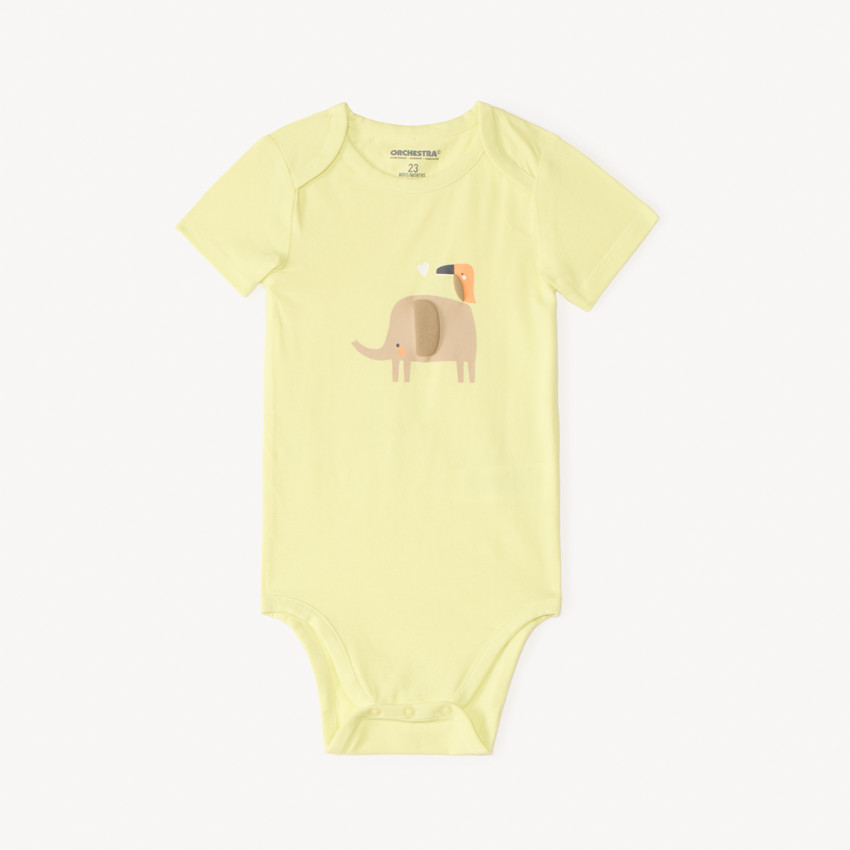 Set van 5 baby jongens rompers met fantasie safari-motieven (verschillende sluitingen afhankelijk van de leeftijd) 