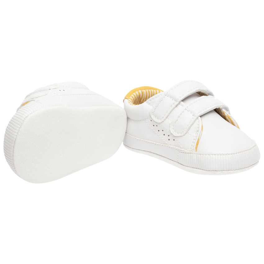 Baskets blanches à scratchs pour bébé garçon 