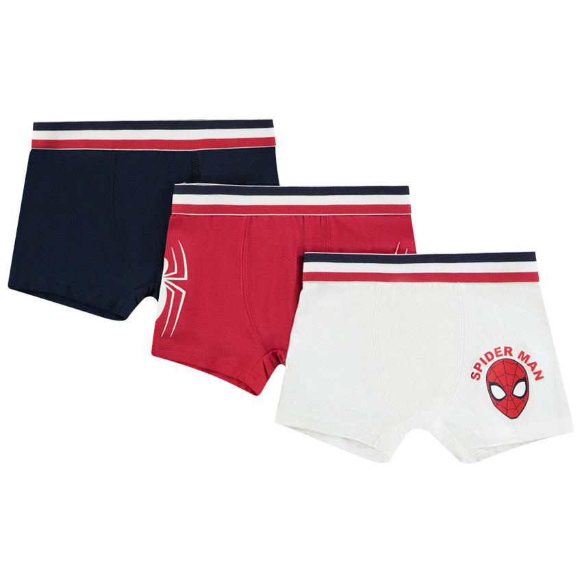 Set van 3 boxershorts in jersey print Spider-man voor jongens 