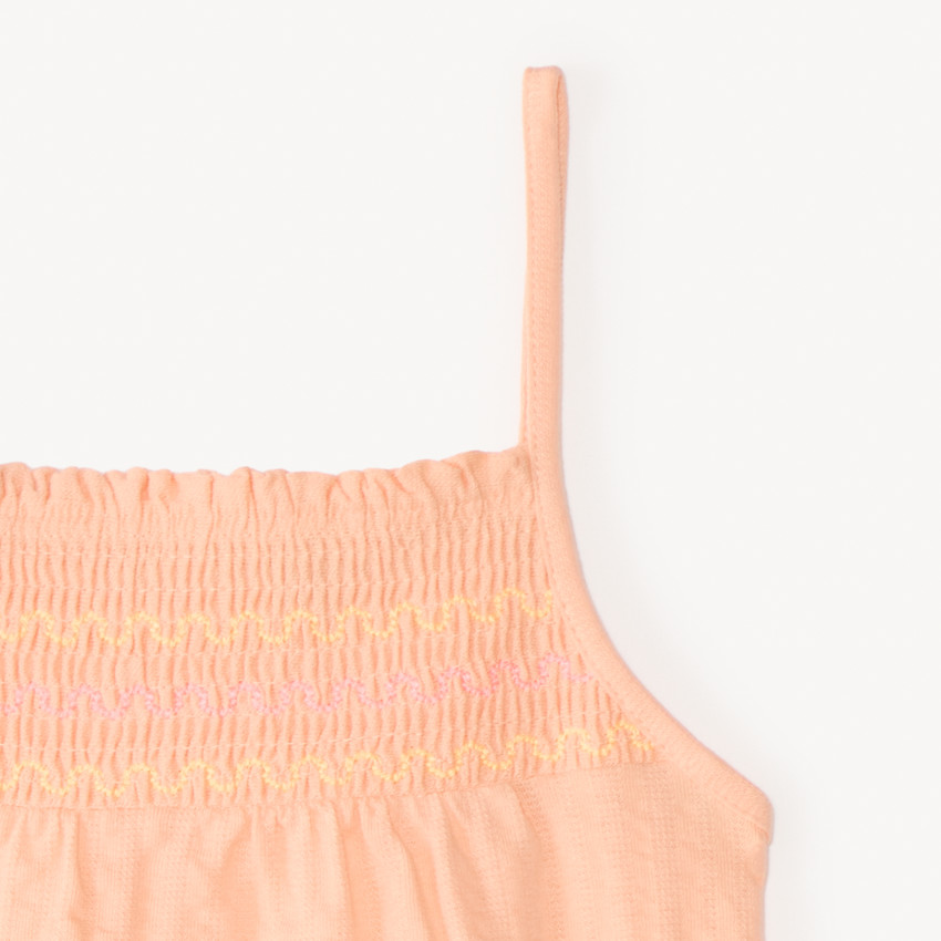 Débardeur en maille avec élastique smocké fille 