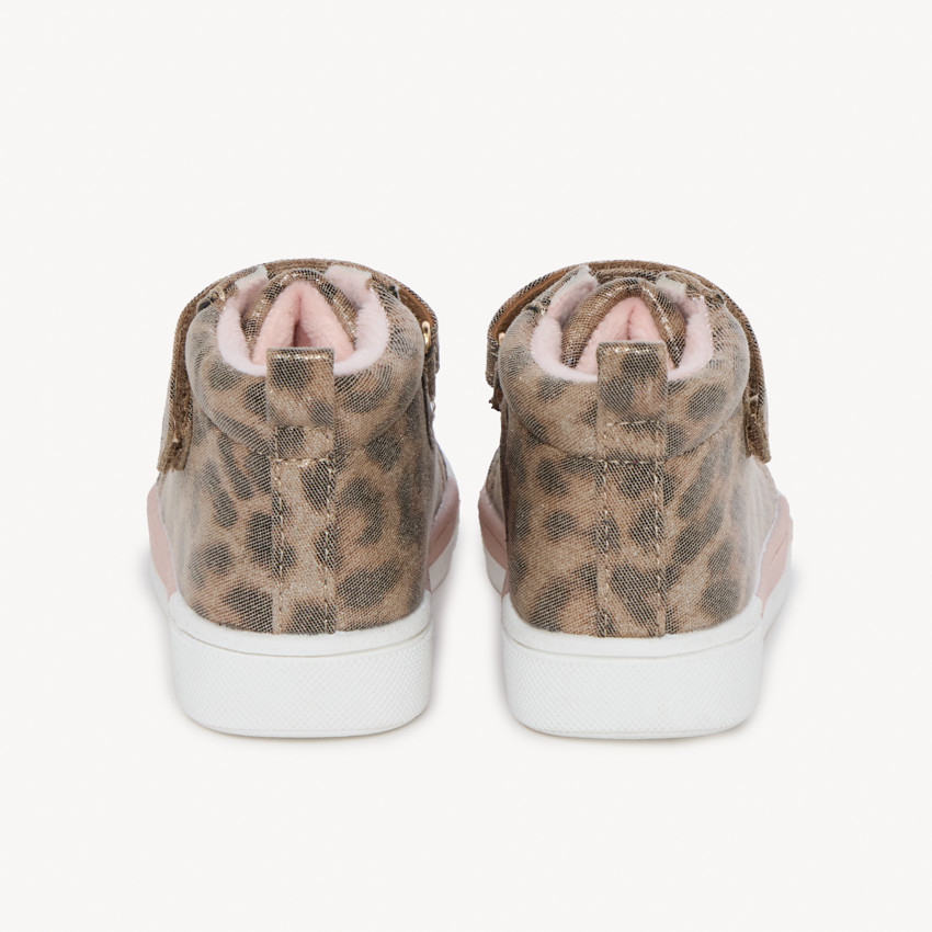 Laarsjes met luipaardprint en elastische veters voor meisjes 