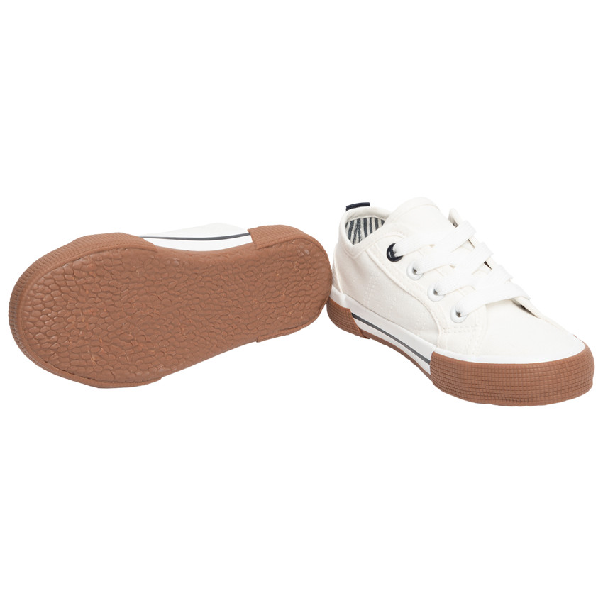 Baskets basses en toile à lacets pour garçon 