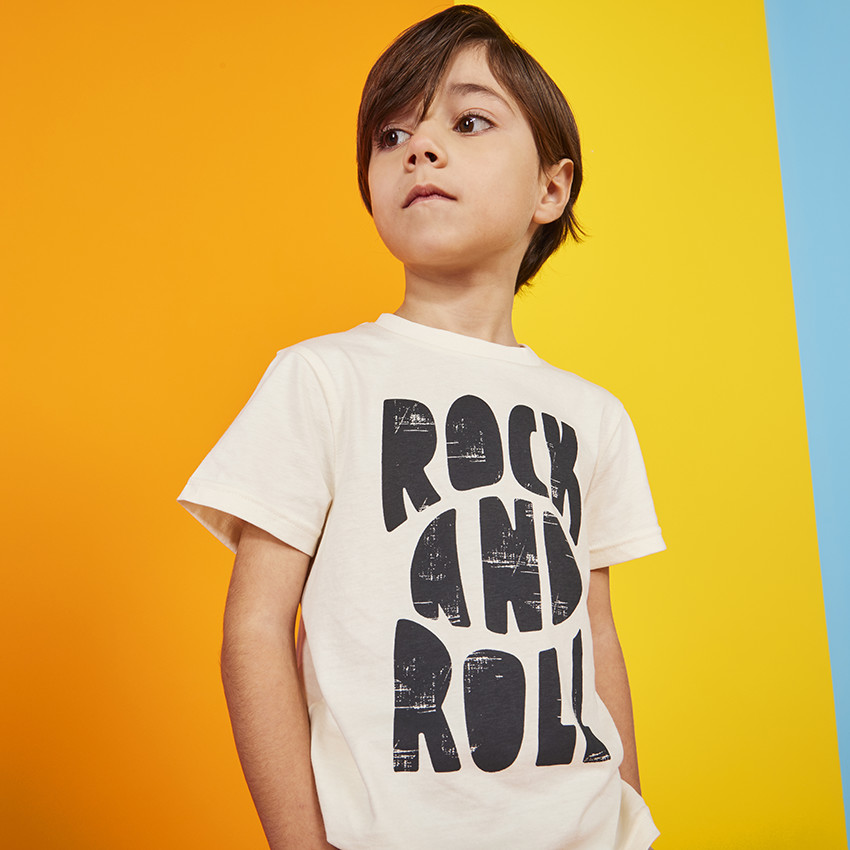 T-shirt korte mouwen met fantasieprint voor jongen 