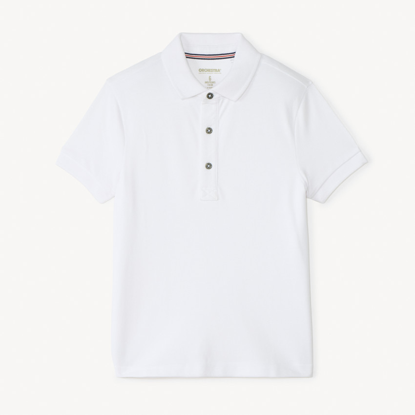 Katoenen korte mouwen polo in effen kleur voor jongens 