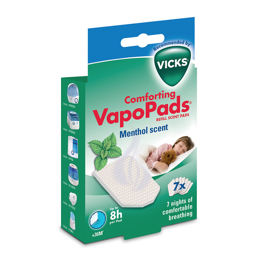 Set van 7 vapo en luchtbevochtigende pads - Wit 