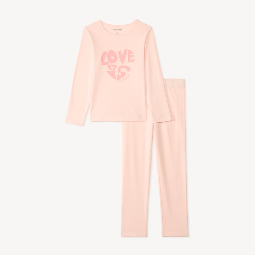 Pyjama 2 pièces manches longues print fantaisie fille 