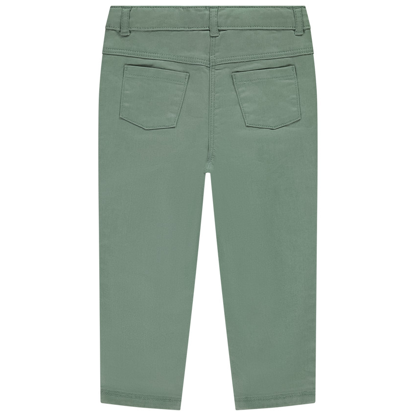 Effen twill broek met zakken meisjes 