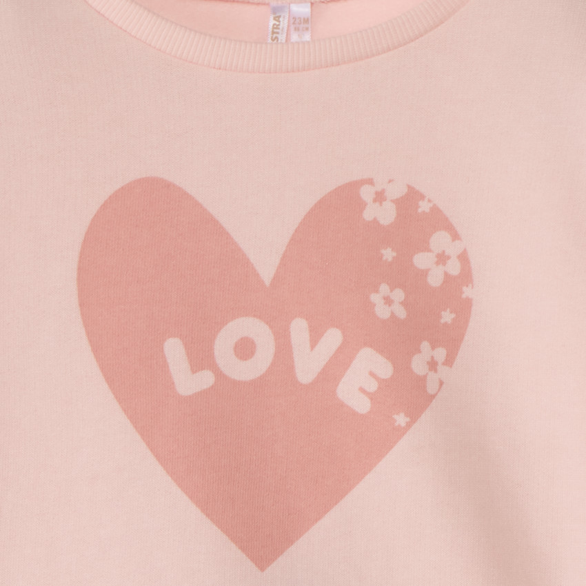 Sweatshirt met hartprint "Love" voor meisjes 