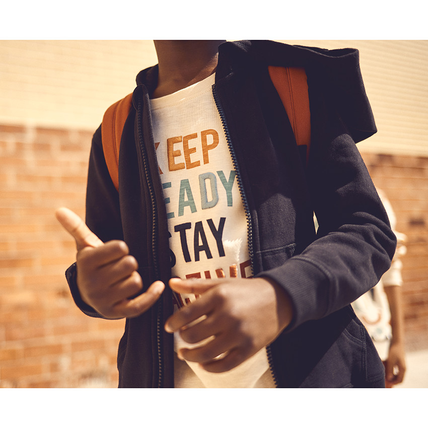 Vest met capuchon in fleece voor jongens 