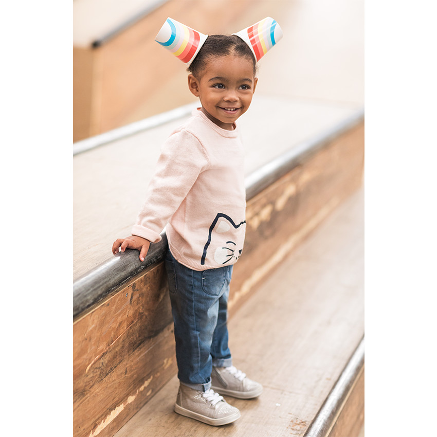 Laarsjes zilverkleur met strass 