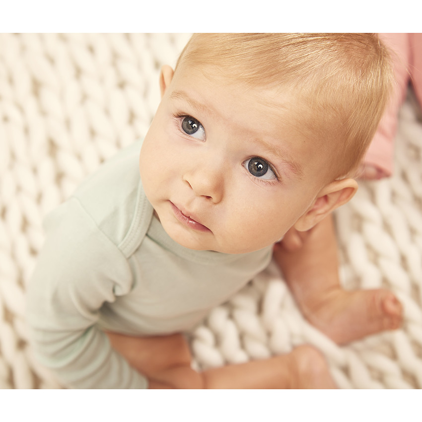 Set van 5 lange mouwen effen rompertjes voor baby