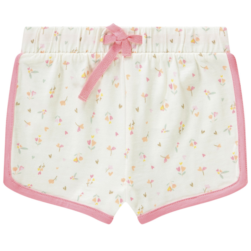 Sportshort met fantasieprint voor babymeisje 