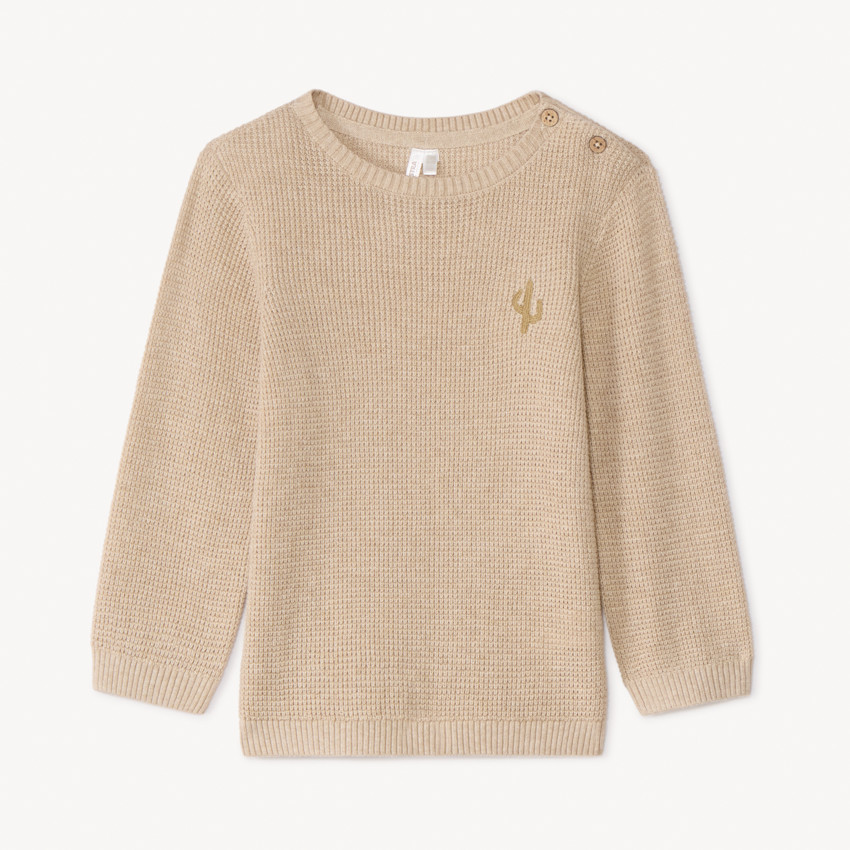 Trui met geborduurde cactus voor babyjongen 