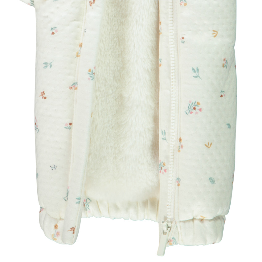Combi-pilote imprimé fleurs pour bébé fille avec finitions différentes selon l'âge 