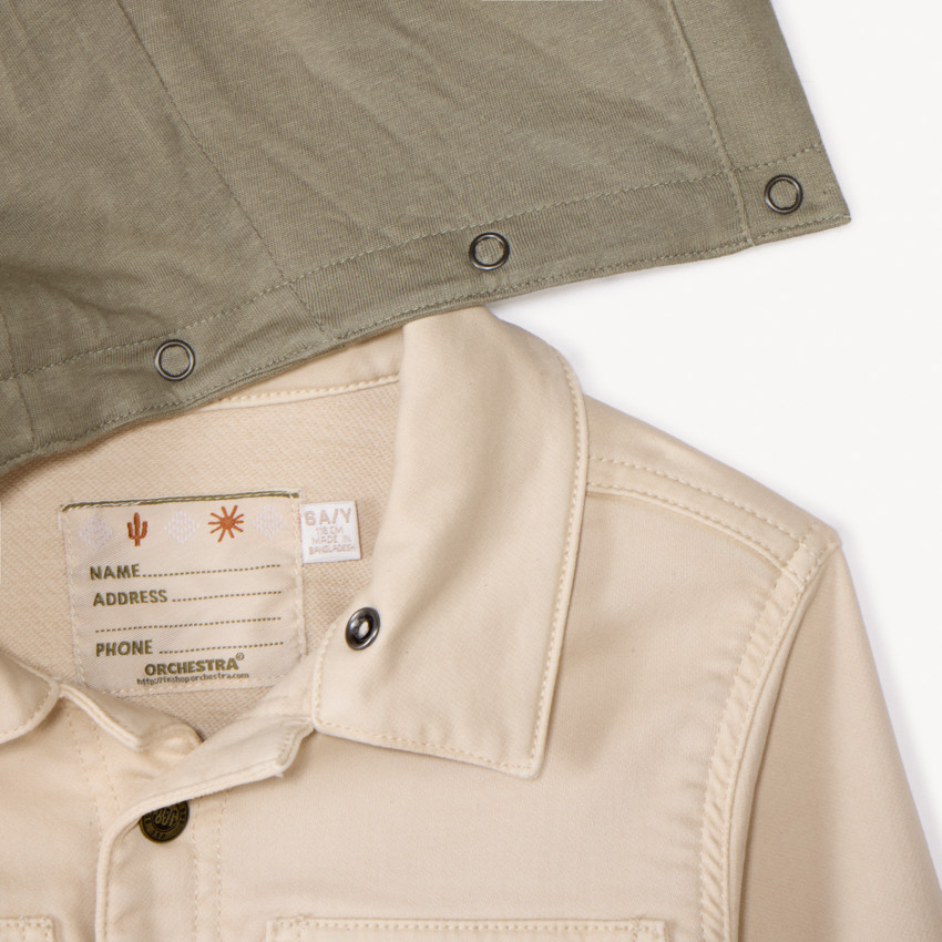 Veste en jean avec capuche amovible pour garçon 