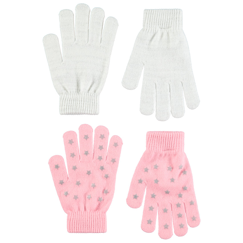 Lot de 2 paires de gants en tricot 