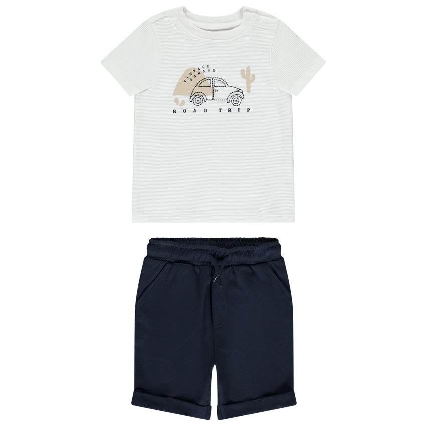 Twee-delige fantasie set met auto voor baby jongen 