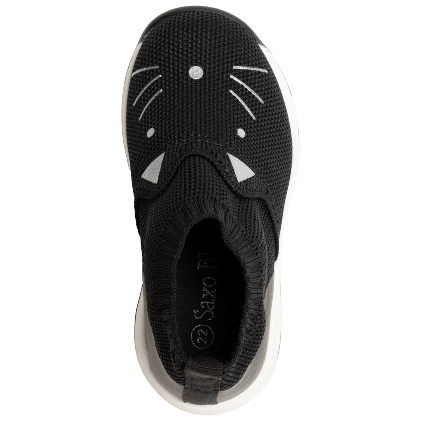 Baskets en maille extensible print chat pour bébé fille 