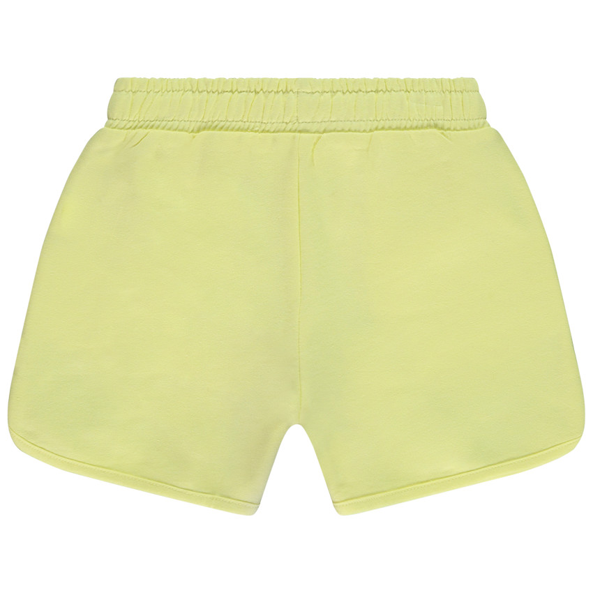 Fleece short met contrasterende aantrekkoorden voor meisjes 
