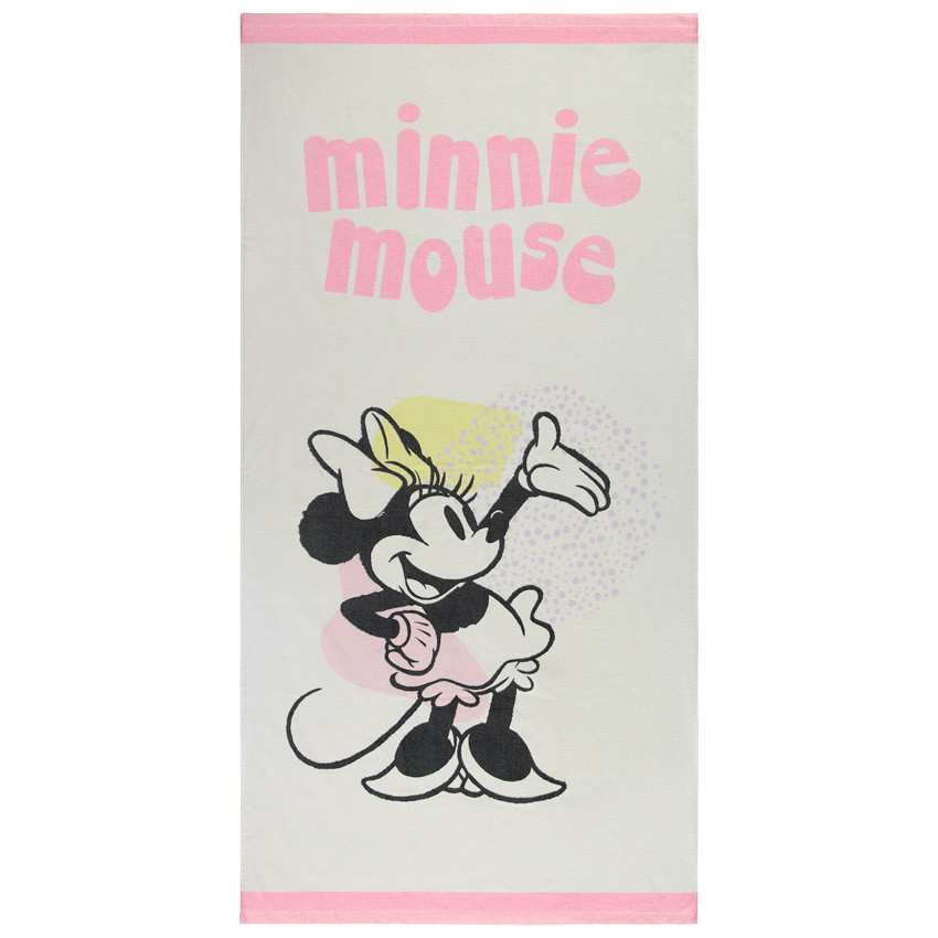 Serviette de plage print Minnie Disney pour fille 