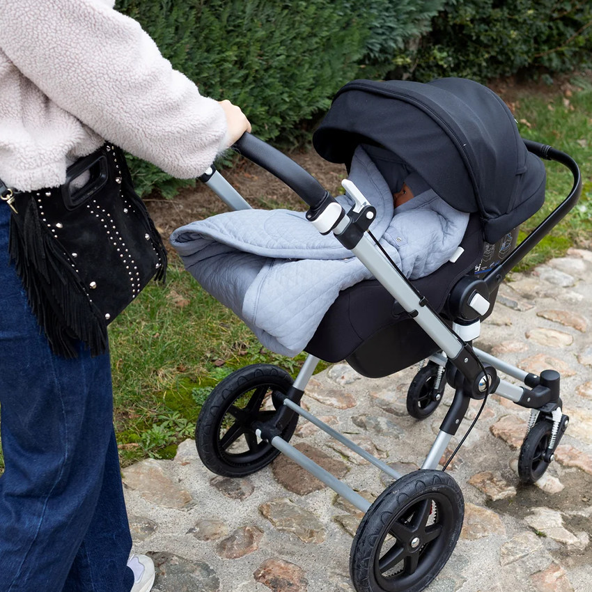 Couverture enveloppante Quilted + Pady Jersey Stone 0-12M 