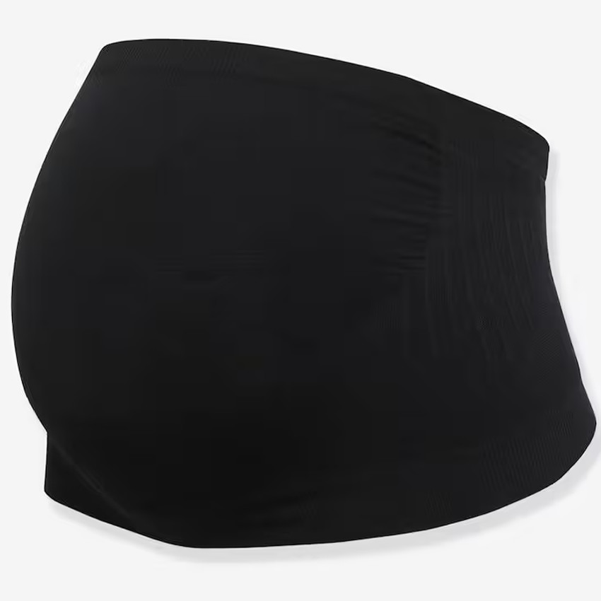 XL - Ceinture de grossesse sans coutures avec support - Noir 