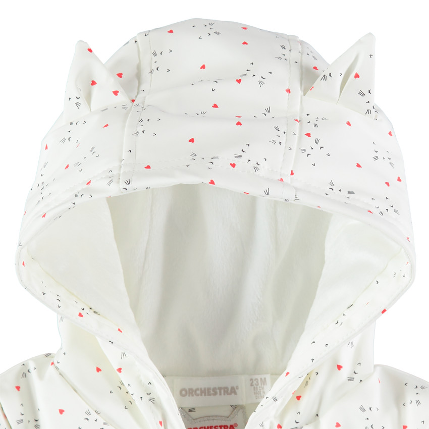 Parka doublée sherpa fine à imprimé graphique all-over 