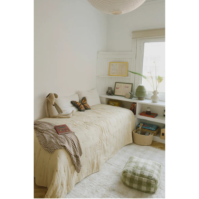 Poef Vichy Matcha 40x40x20cm 