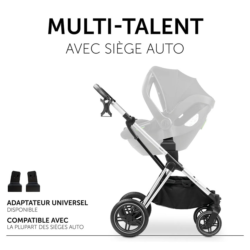 Set Vision X Poussette + Nacelle Melange Rose 