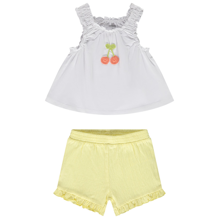 Ensemble 2 pièces en jersey pour bébé fille 