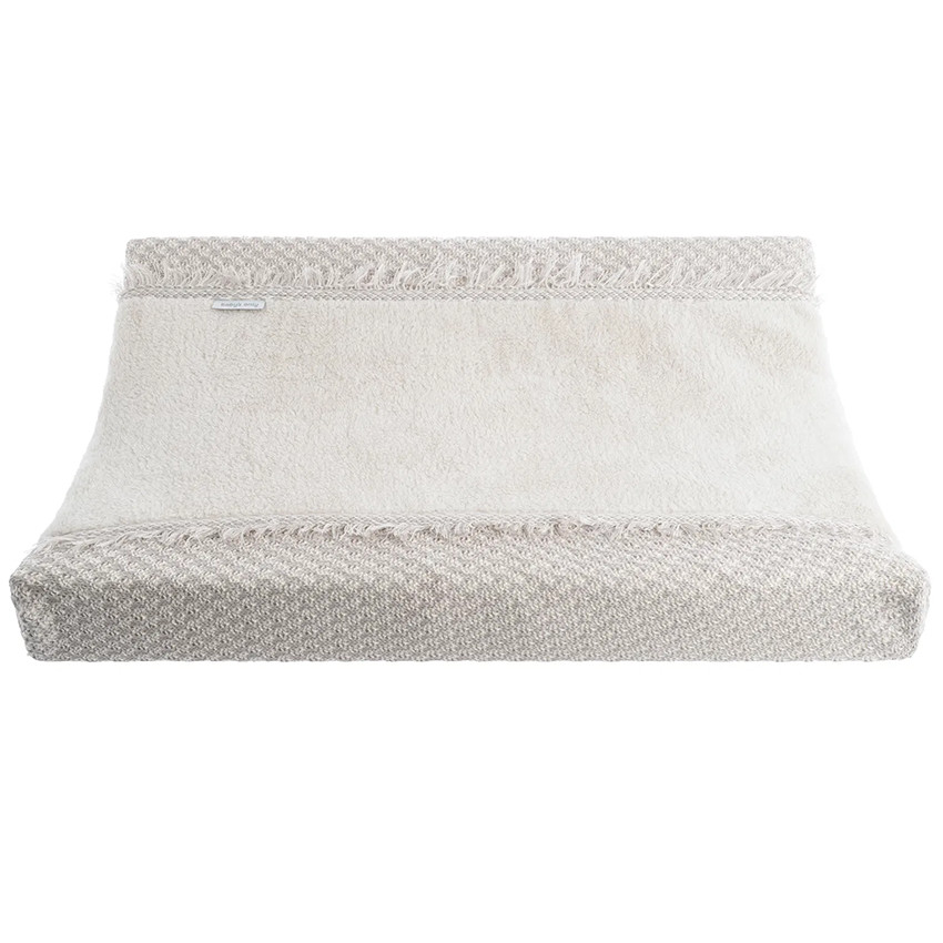 Housse matelas à langer Happiness - Urban taupe/écru  