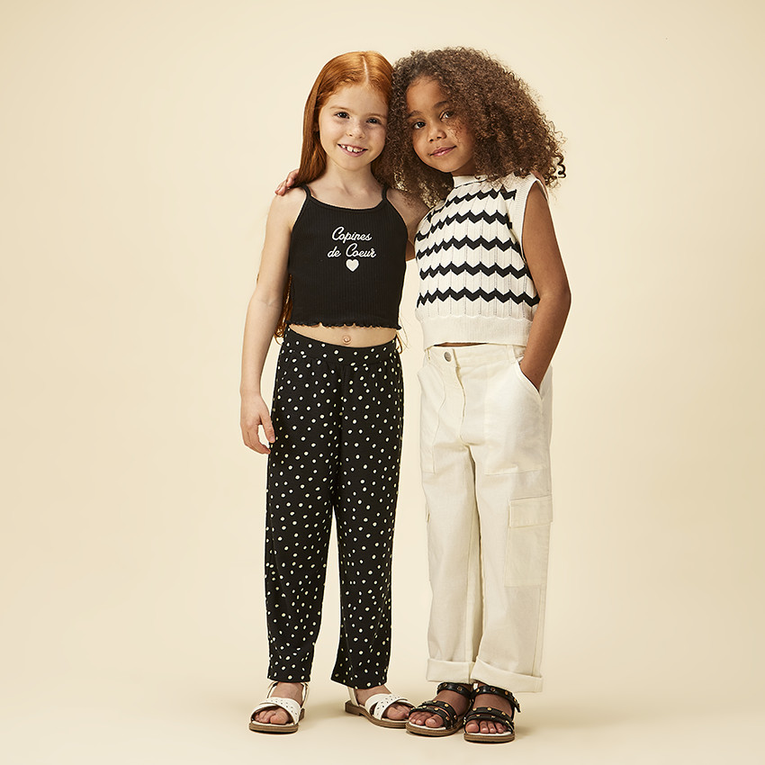 Broek met stippenprint voor meisjes 