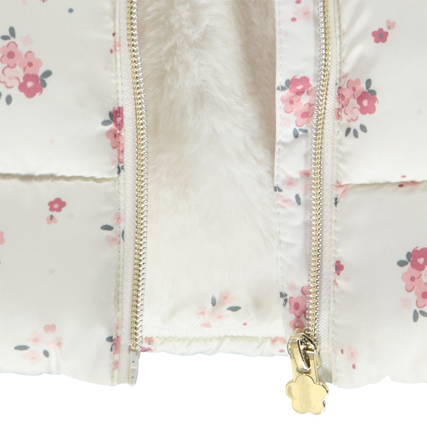 Donsjas Grand Froid met bloemen voor baby meisjes 