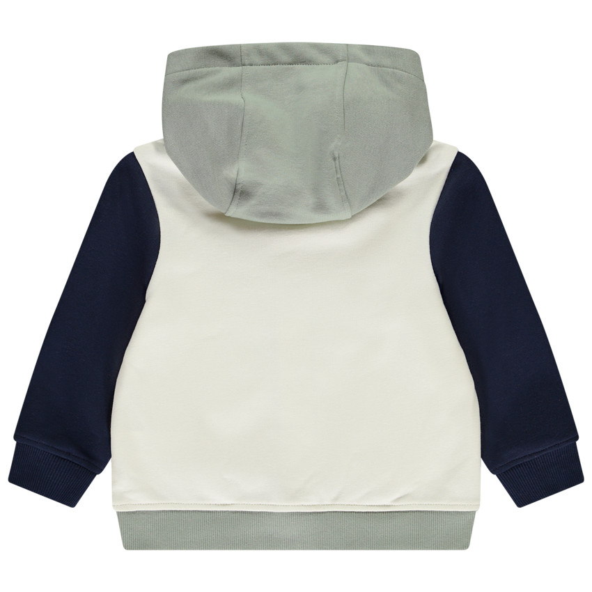 Oversize fleece vest met colour block effect voor baby jongen 