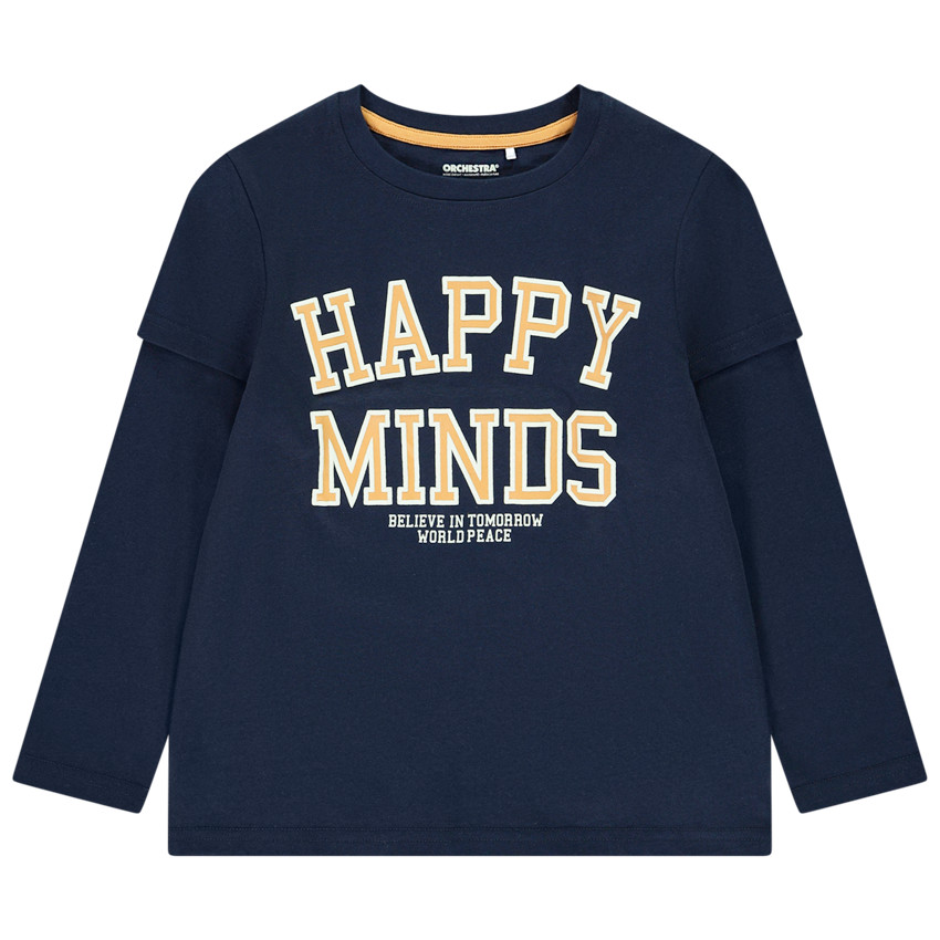 Lange mouwen T-shirt met 2 in 1 effect voor jongens 