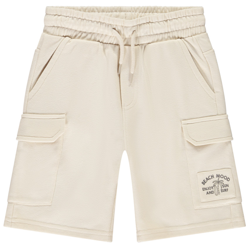 Bermuda in fleece met cargozakken voor jongens 